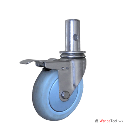 5×1.25英寸圓桿人造膠TPR腳手架腳輪 | SCSRA-125032B-92